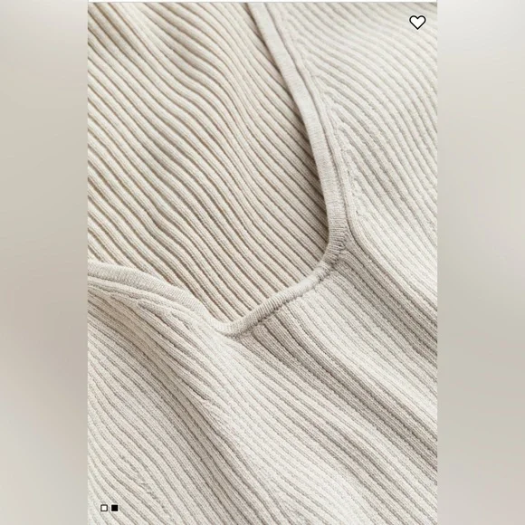 H&M - Cream Long Sleeve Knit Dress - Picture 2 of 5